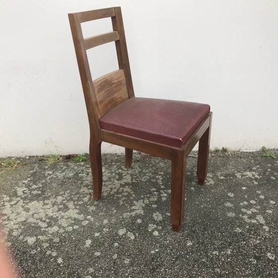 Esszimmerstühle im Art-Deco-Stil, 1940er Jahre, 2er-Set