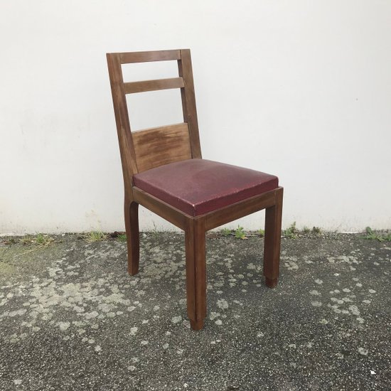 Esszimmerstühle im Art-Deco-Stil, 1940er Jahre, 2er-Set