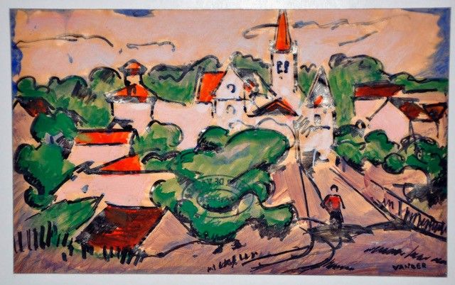 Vanber gouache sur papier circa 1960