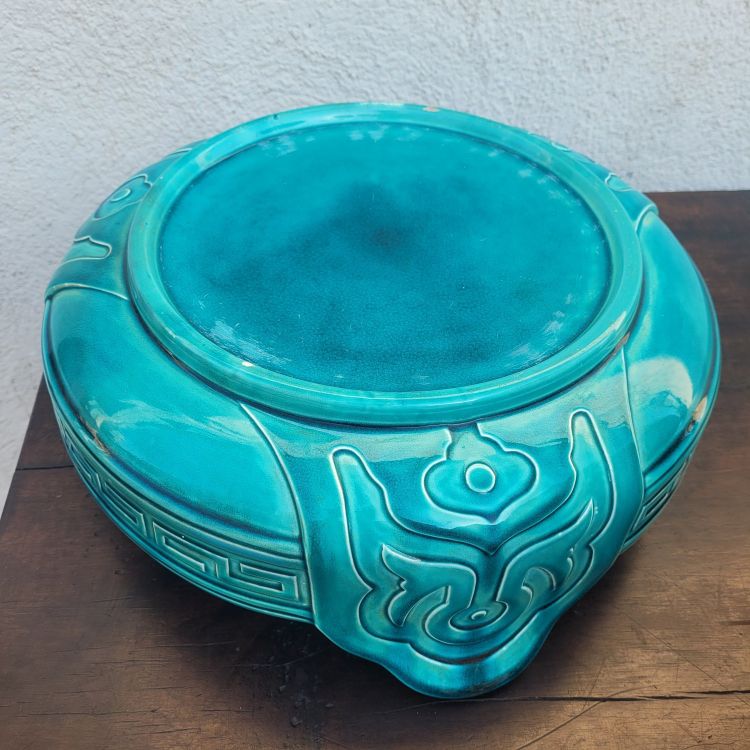 Bretby, large Japanese-style ceramic planter, late 19th century
