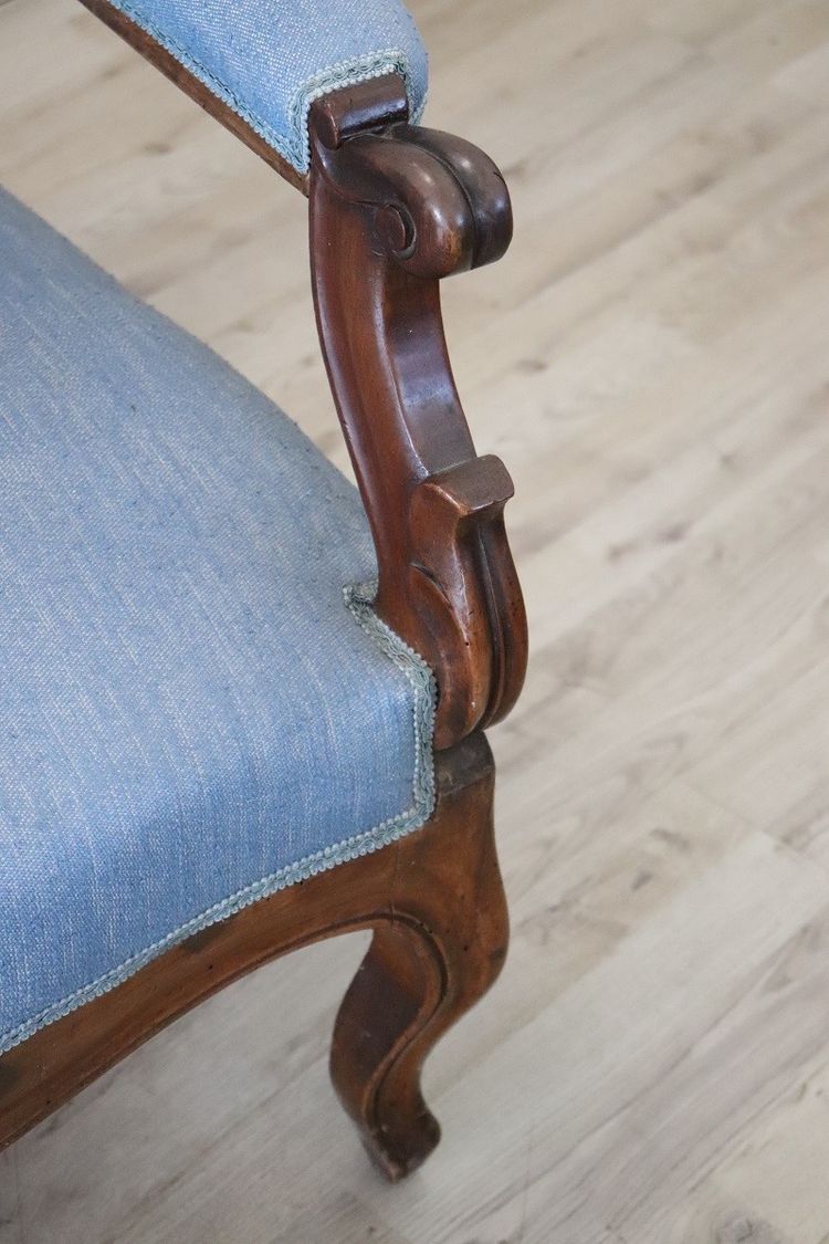 Fauteuil Ancin en Noyer, Milieu du XIXe Siècle