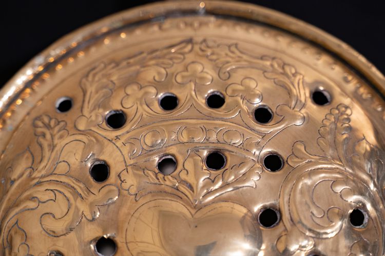 18th century brass basin