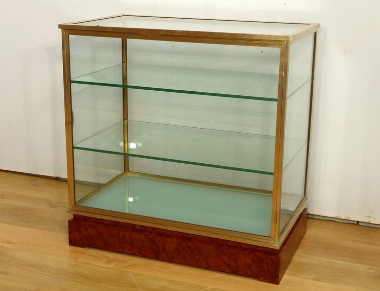 Vetrina in ottone e olmo - 1950