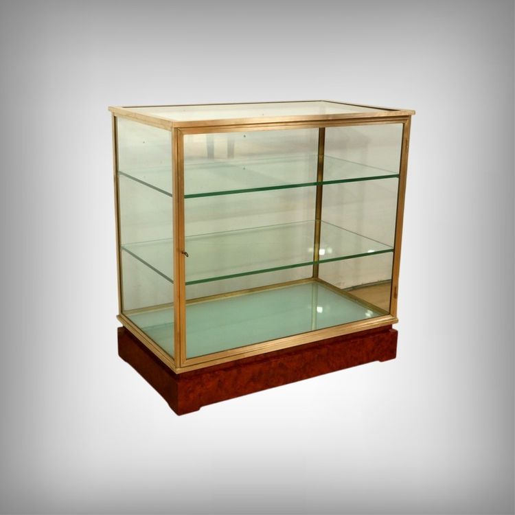 Vetrina in ottone e olmo - 1950