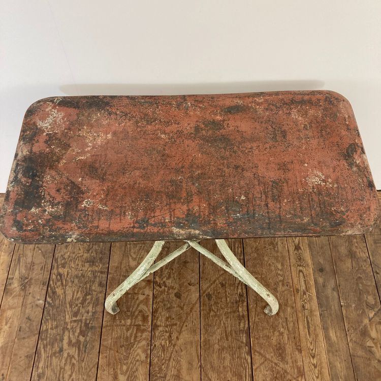 Guéridon console en fer forgé riveté XIX