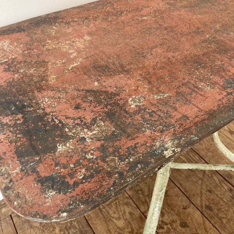 Guéridon console en fer forgé riveté XIX