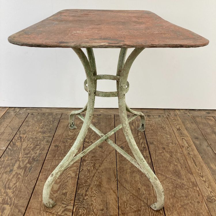 Guéridon console en fer forgé riveté XIX