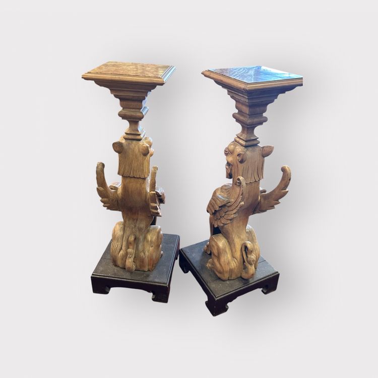 Paire de sellettes aux griffons époque fin XIXéme - gaine - colonne - sellette Napoléon III