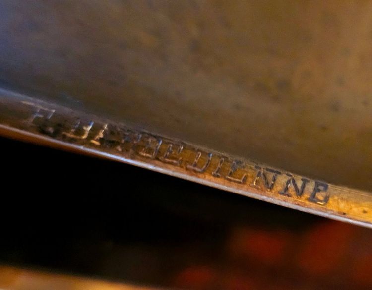 F. Levillain & Barbedienne very large Bronze platter 72.5 cm