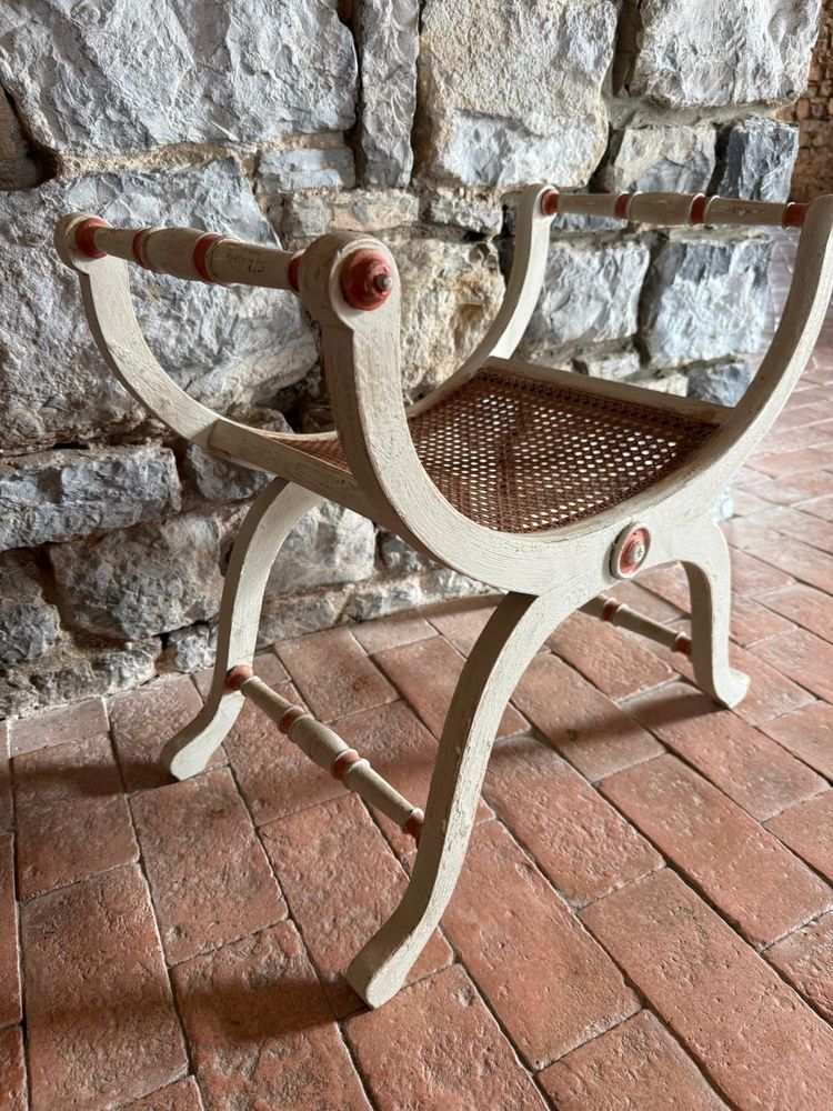 Tabouret curule datant du 19e siècle Napoléon III belle patine
