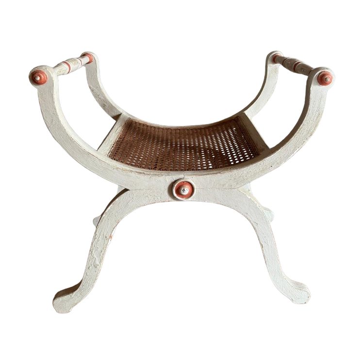 Sgabello Curule risalente al XIX secolo Napoleone III bellissima patina
