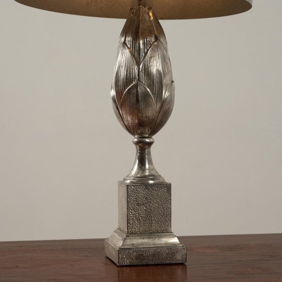 Nickel-Plated Bronze Table Lamp from Maison Charles