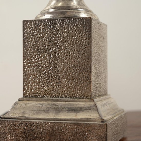 Nickel-Plated Bronze Table Lamp from Maison Charles