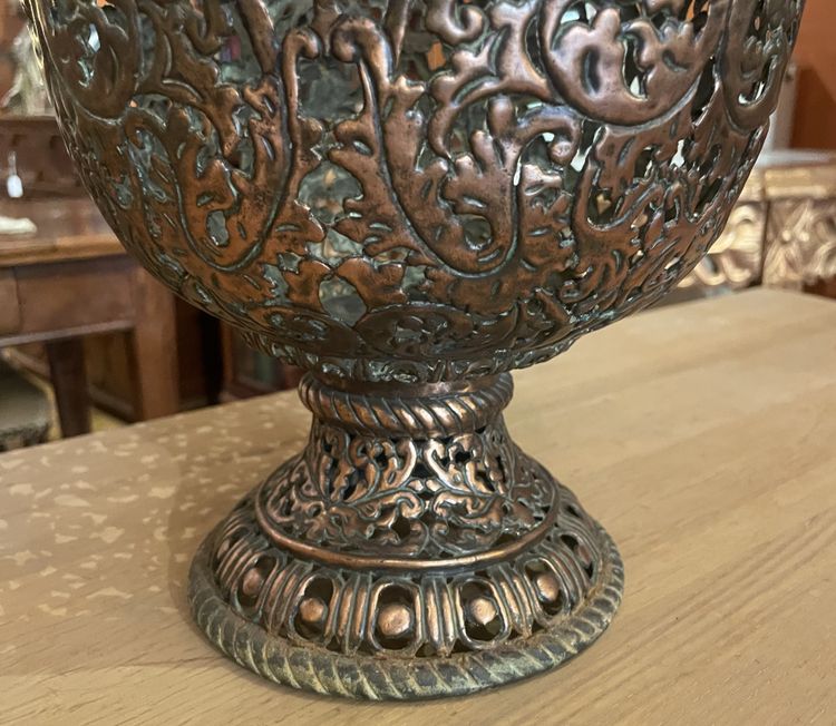 17th Century Italian Bronze Cup Or Urn