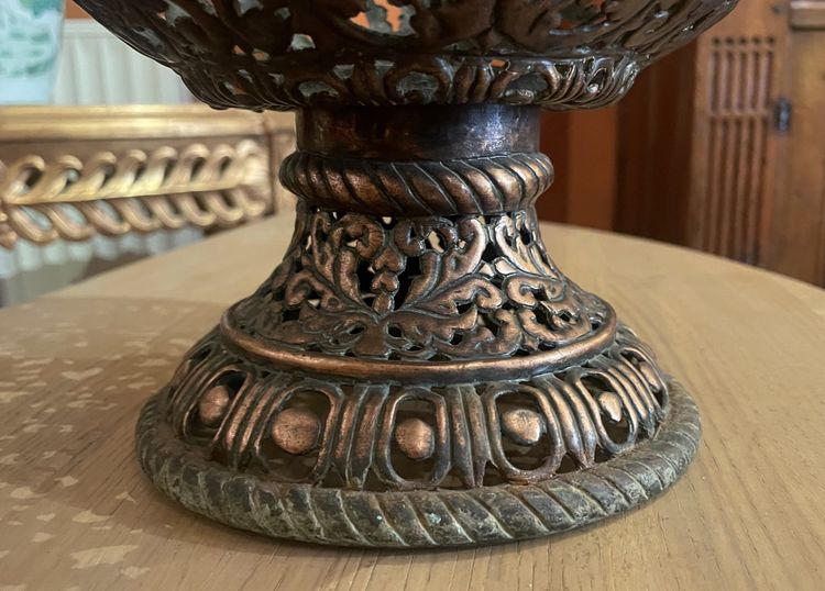 17th Century Italian Bronze Cup Or Urn