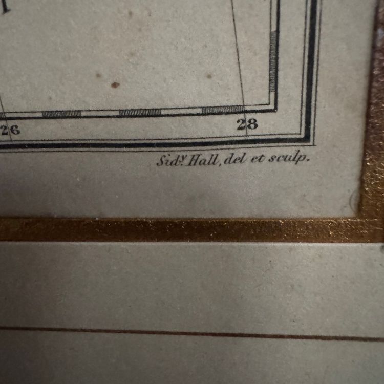 Antique Gallia Antiqua color map 19th century