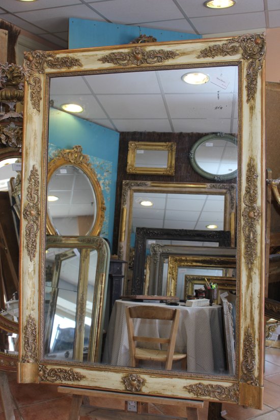 Miroir Ancien De Cheminée, Mercure 103 X 145 Cm