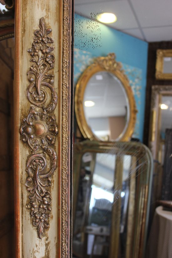 Miroir Ancien De Cheminée, Mercure 103 X 145 Cm