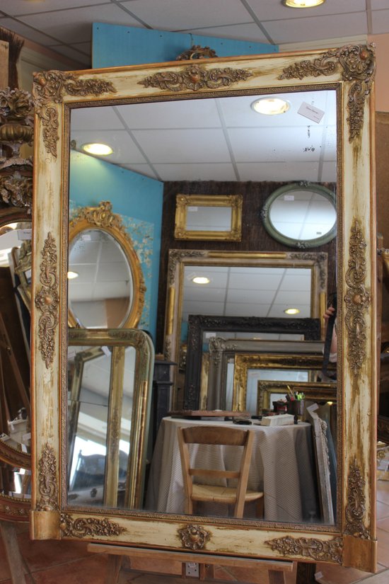 Miroir Ancien De Cheminée, Mercure 103 X 145 Cm
