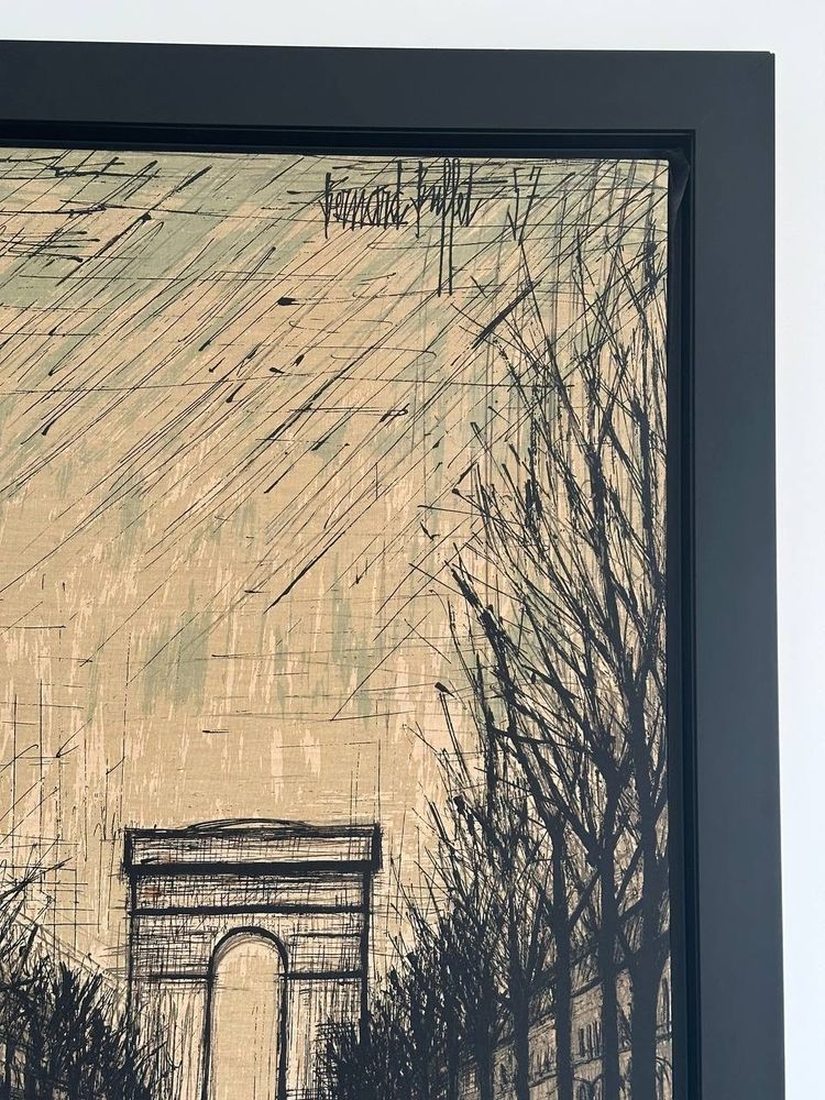 Tableau Bernard Buffet “Champs-Élysées et Arc de Triomphe”  Impression sur toile, Édition Corot