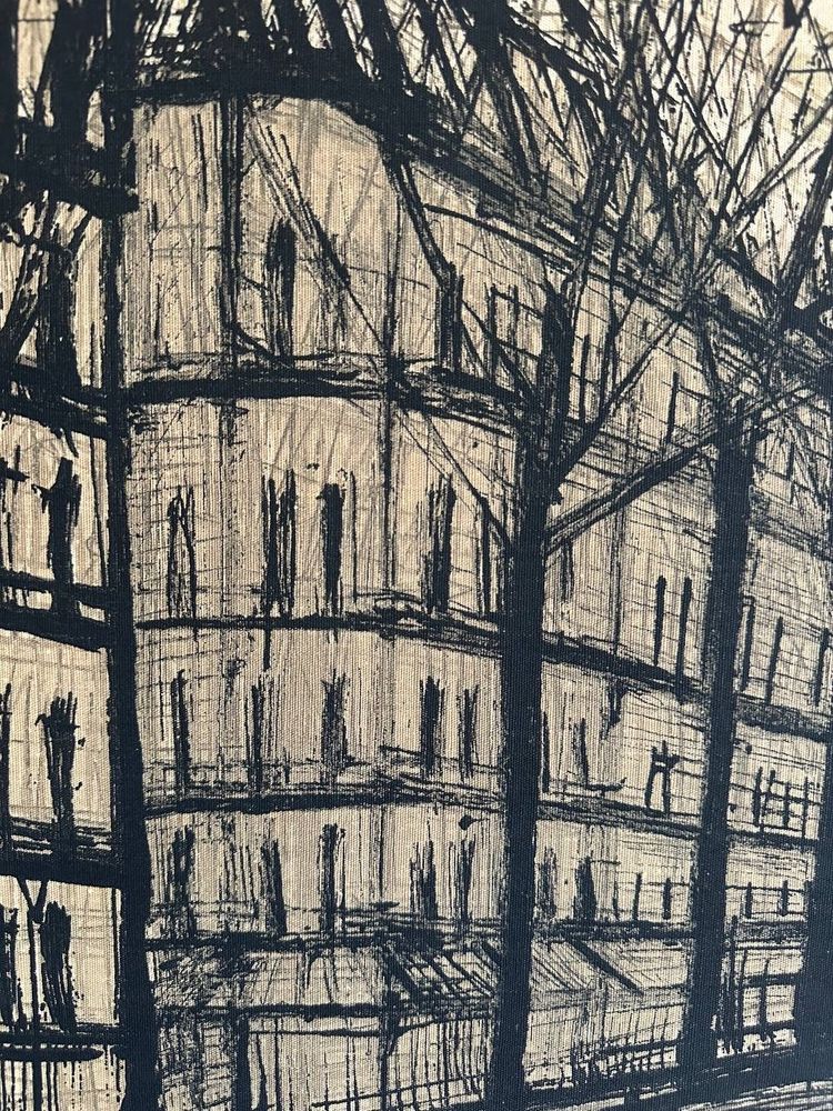 Tableau Bernard Buffet “Champs-Élysées et Arc de Triomphe”  Impression sur toile, Édition Corot