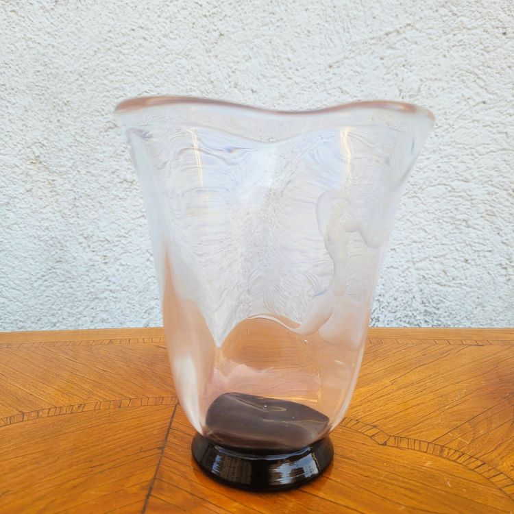 V Lindstrand - Orrefors, vase sirène, début XXème siècle