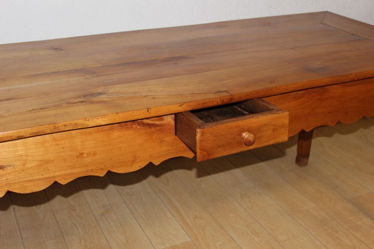 Table de ferme de style Louis XV en Merisier XIX