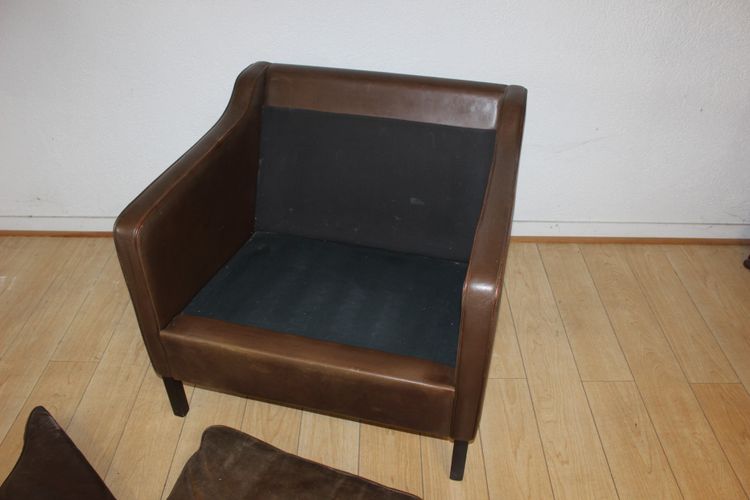 Paire de fauteuils en cuir par Borge Mogensen vers 1970