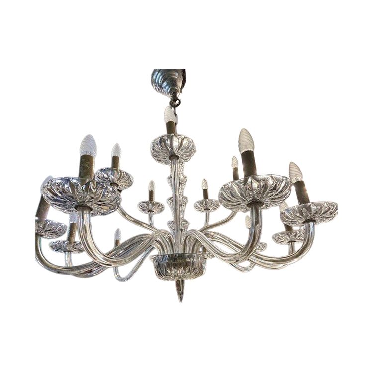 Antico grande lampadario Chandelier fine 800 in cristallo . Grande qualità !16 luci - Bracci . Diame