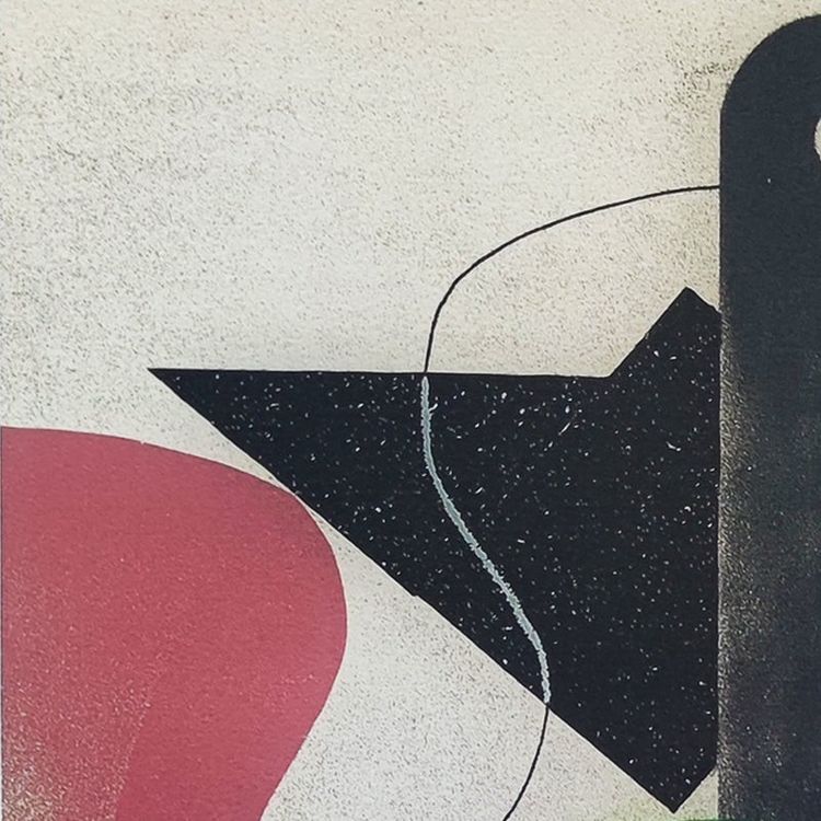 1970 Sorprendente litografia di Man Ray "Aerograph" in edizione limitata