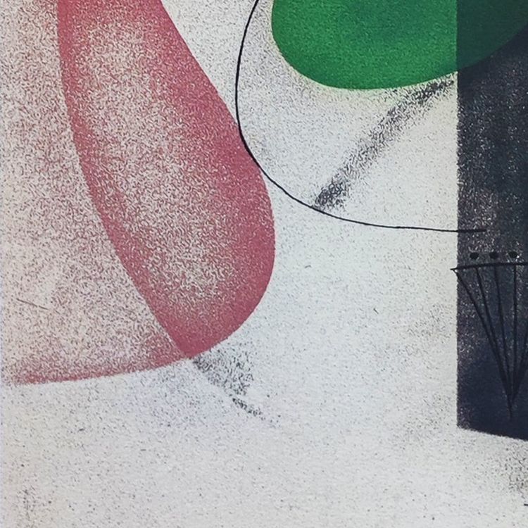 1970 Sorprendente litografia di Man Ray "Aerograph" in edizione limitata