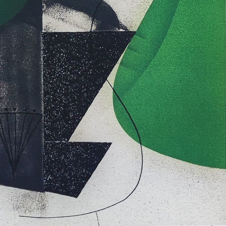 1970 Sorprendente litografia di Man Ray "Aerograph" in edizione limitata