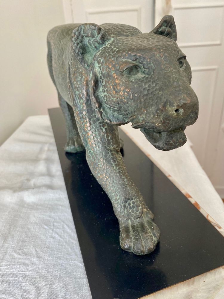 Panther aus patiniertem Metall von Rulas (1930)