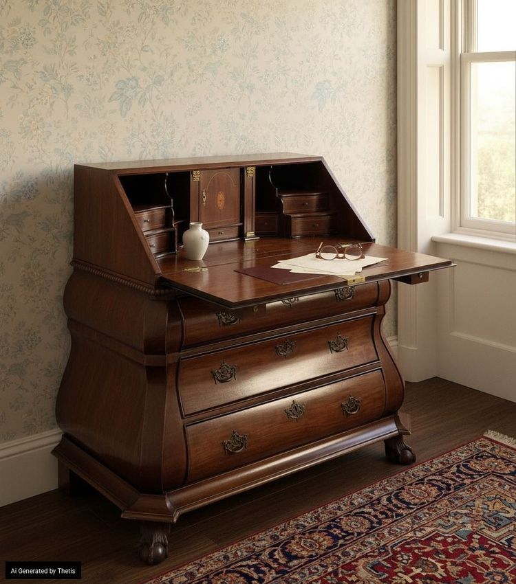 Commode en placage d'acajou, Angleterre, XIXe siècle