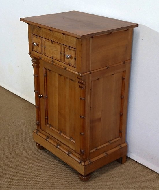 Mobiletto in Ciliegio Massello, Stile Bamboo, Art Nouveau - Epoca 1900