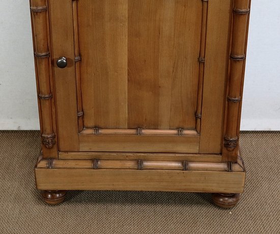 Mobiletto in Ciliegio Massello, Stile Bamboo, Art Nouveau - Epoca 1900