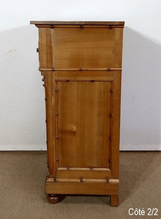 Mobiletto in Ciliegio Massello, Stile Bamboo, Art Nouveau - Epoca 1900