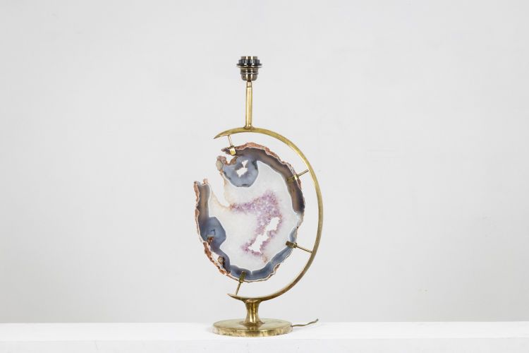Lampada in bronzo e ametista. Circa 1970. LS6460275S