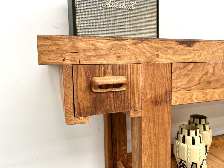 Large XXL solid oak workbench