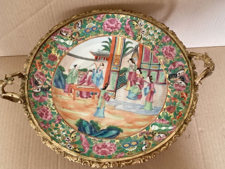 Mounted Chinese plate