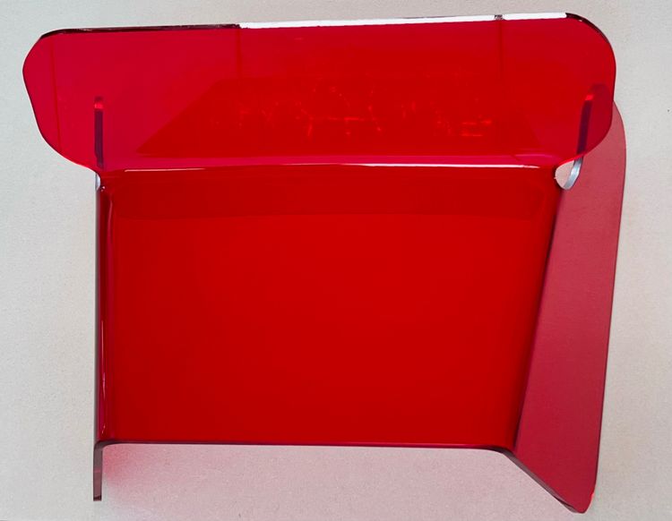 Red Plexiglas chair, France, 1970s