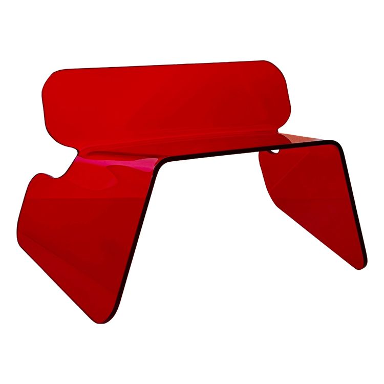 Red Plexiglas chair, France, 1970s
