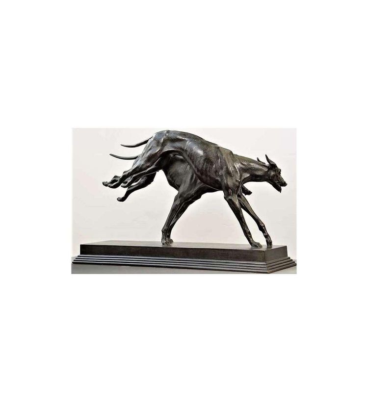 Otto Hofner — (1879-1946)+ Bronze cast, Racing Greyhounds