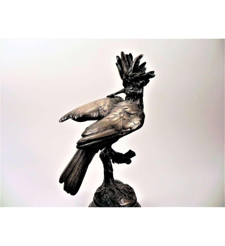 Bronzo, L'upupa che sistema le sue piume di Alfred Dubucand (1828-1894)