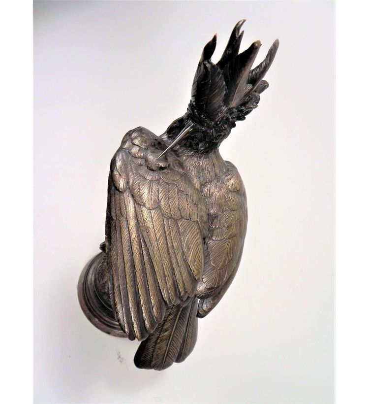 Bronzo, L'upupa che sistema le sue piume di Alfred Dubucand (1828-1894)