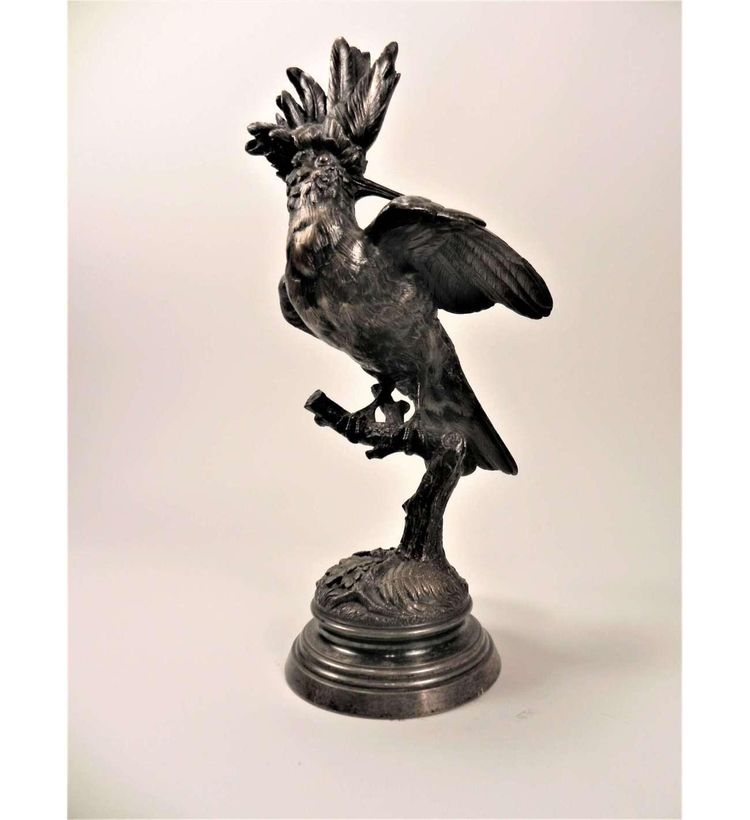 Bronzo, L'upupa che sistema le sue piume di Alfred Dubucand (1828-1894)