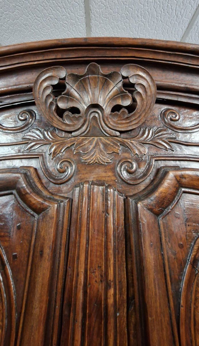 Louis XV period cupboard in marquetry, elm and walnut made by Maitre Antoine Sertelon