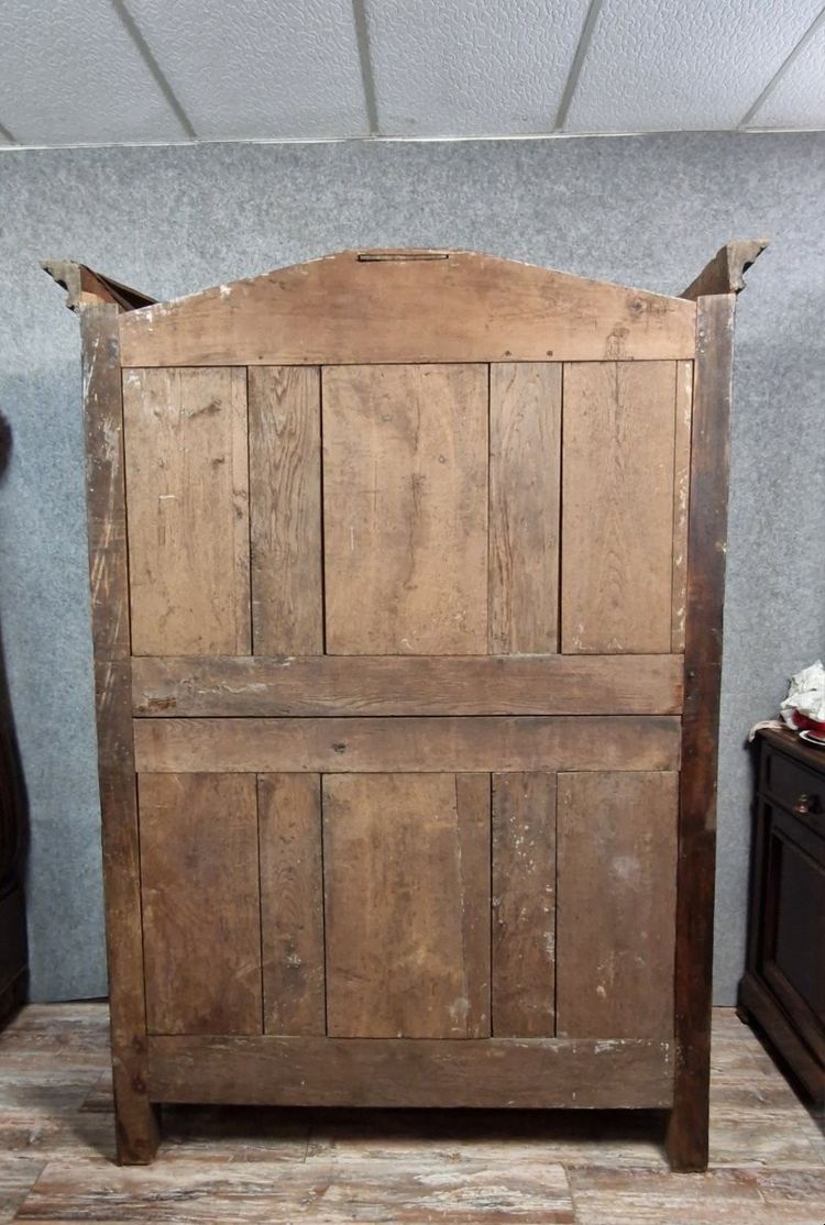 Louis XV period cupboard in marquetry, elm and walnut made by Maitre Antoine Sertelon