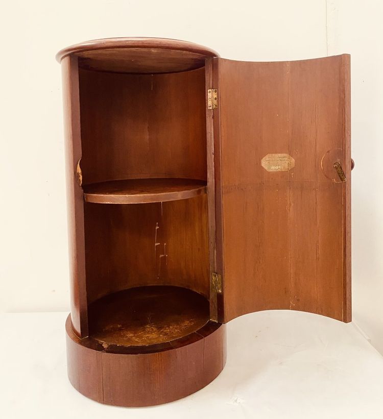 Napoleon III bedside table in mahogany and veneer 19th century