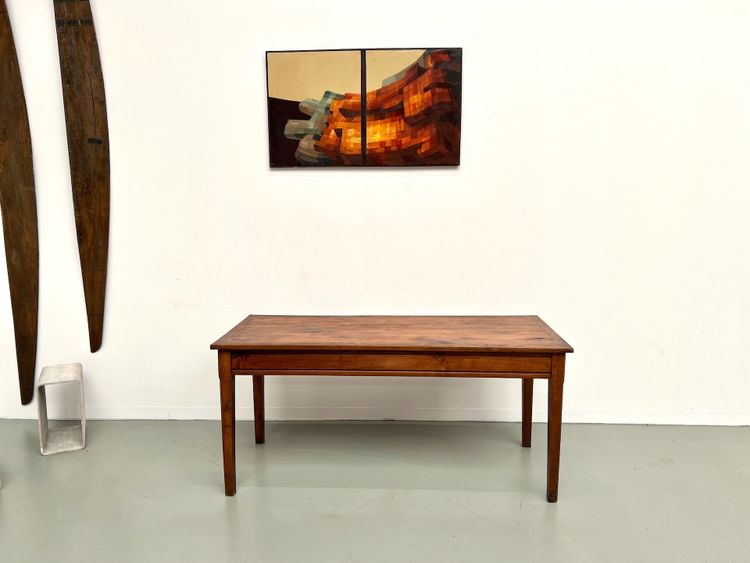 Fully restored 1950s oak and cherry table